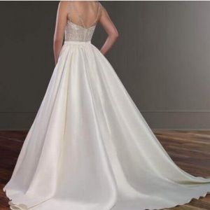 NWT Martina Liana Sonny Natural Silk Detachable Wedding Gown Skirt